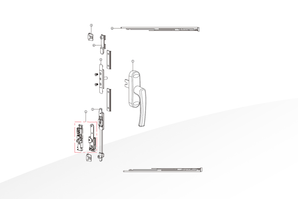 Hardware for ventilation outward-open window