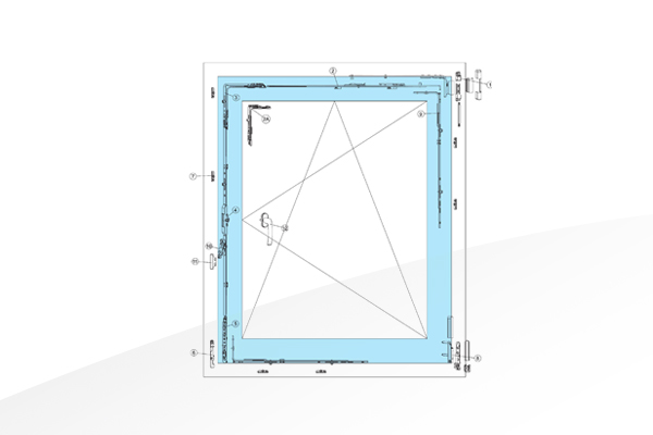 Hardware for UPVC Tilt&turn window